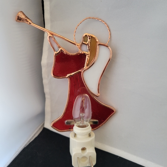 Stained glass nightlite approx 6.5" high - Picture 4 of 6